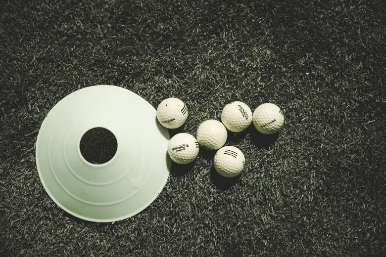 Practice Golf Balls with training equipment