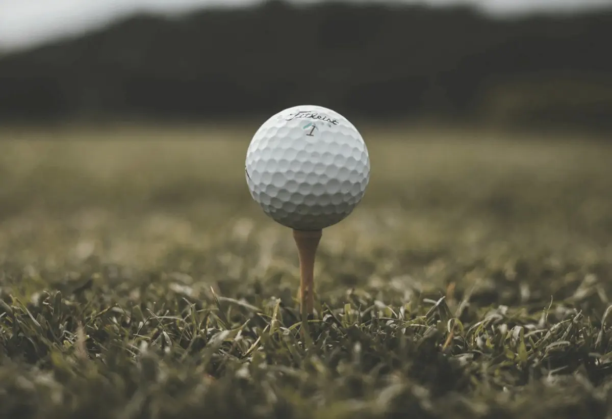A golf ball on a tee at a cheap price